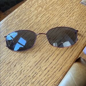 Women's Oval Metal Sunglasses - Purple Frame, Dark Lenses